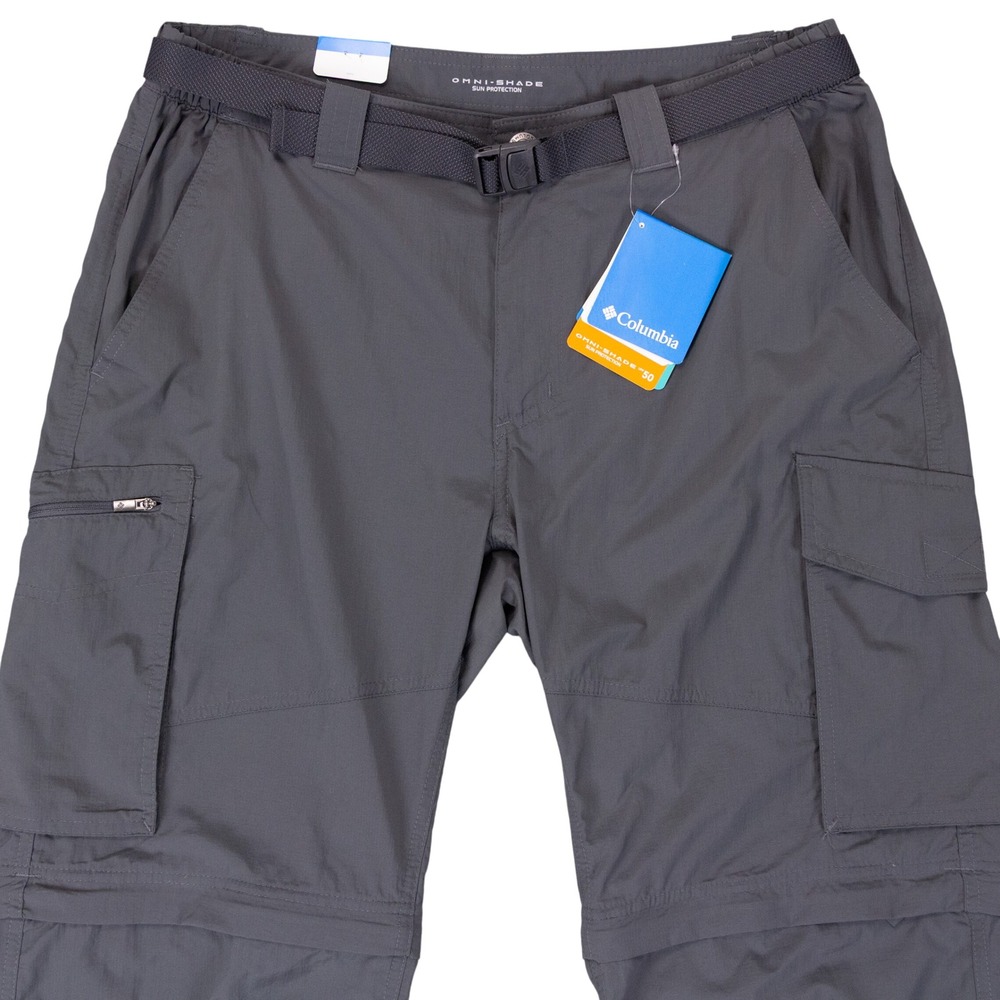 NWT Columbia Kestrel Trail Convertible Pants Mens 34x34 Grey Nylon UPF 50 - Picture 3 of 15